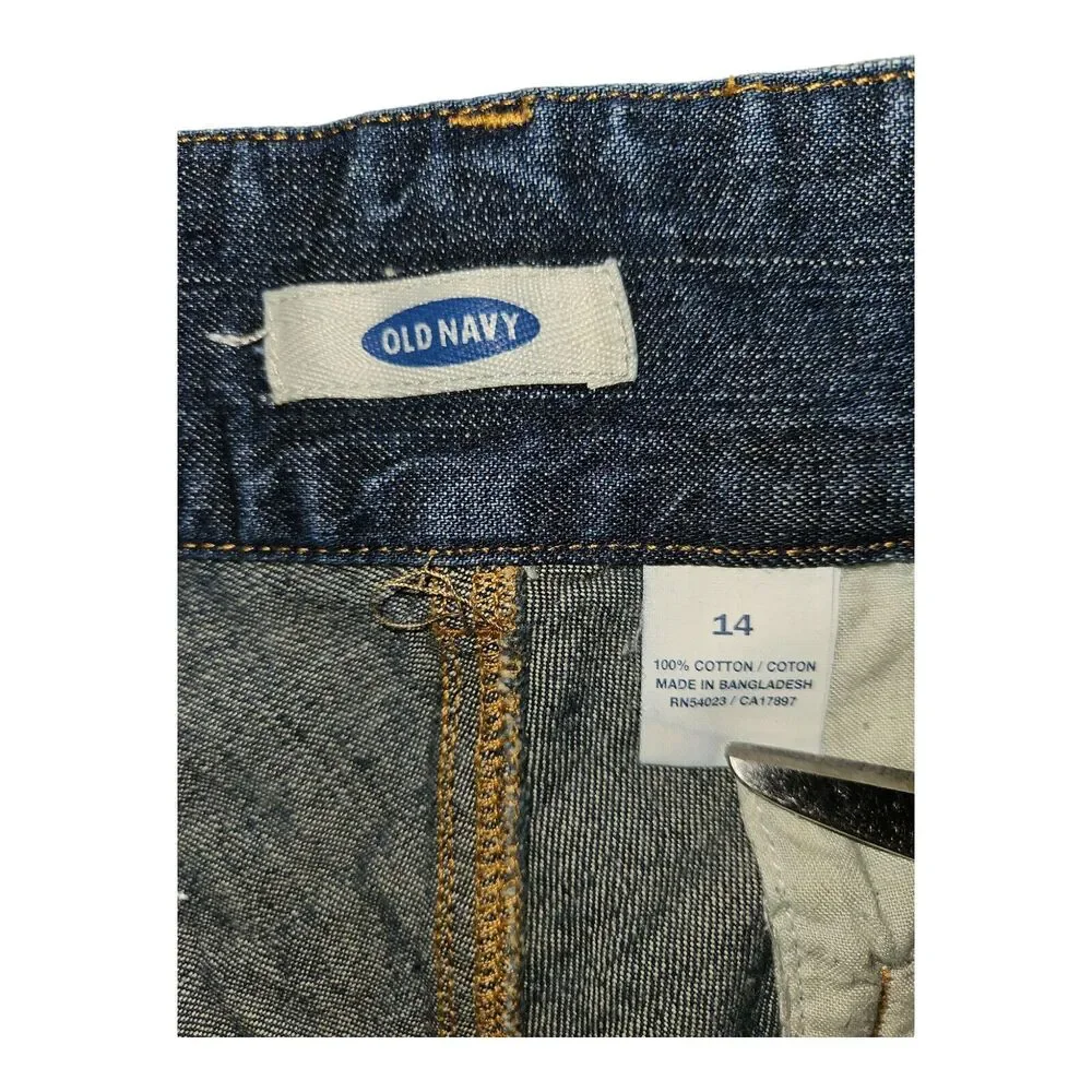 Vintage Old Navy Denim Pencil Skirt Size 14 Women's Mid Rise Pockets Y2K - Picture 2 of 6